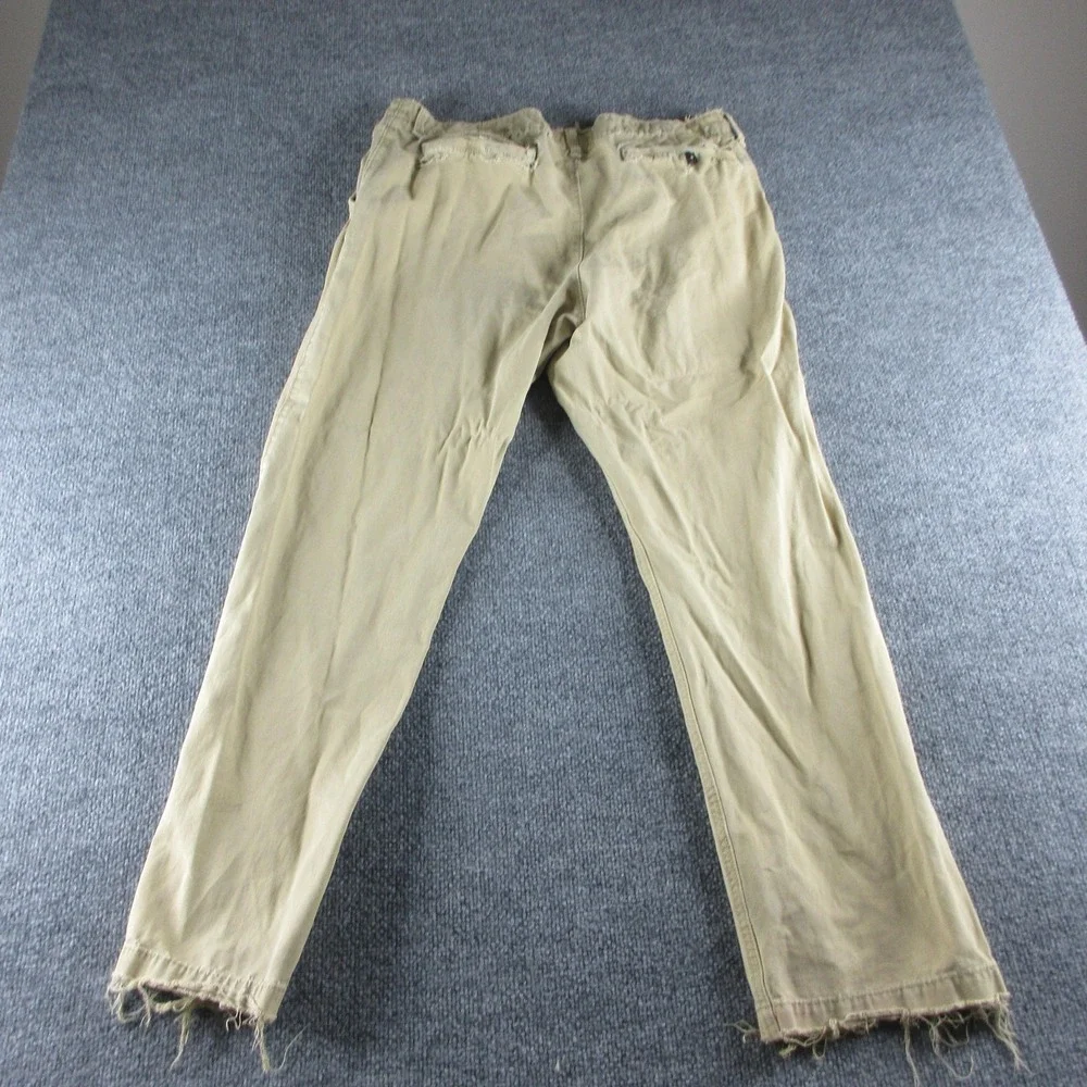 American Eagle Outfitters Pants Mens 36x32 Beige Relaxed Straight Distressed